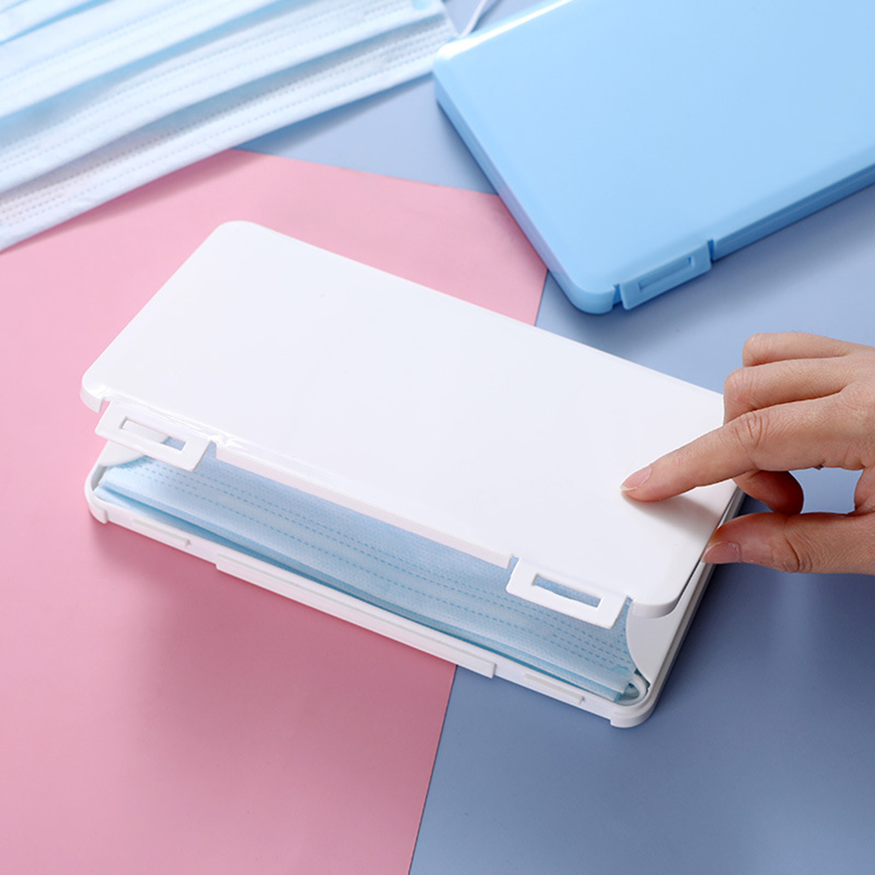 Plastic Face Mask Storage Box Case 4