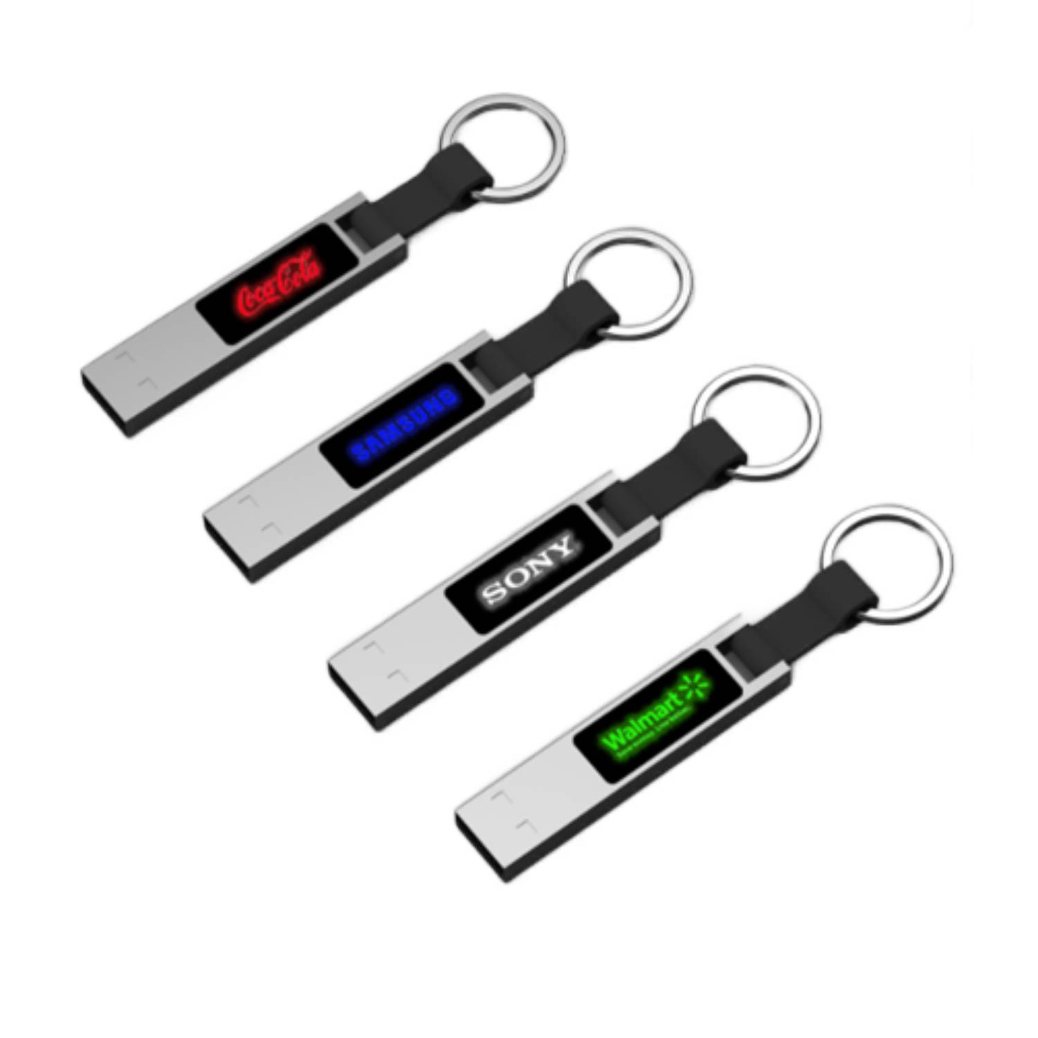 LED Light Up USB Flash Drive with Keyring 4