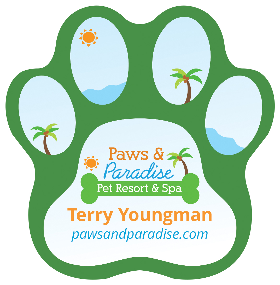 Die Cut Paw Print Value Magnet (3.5" x 3.5")
