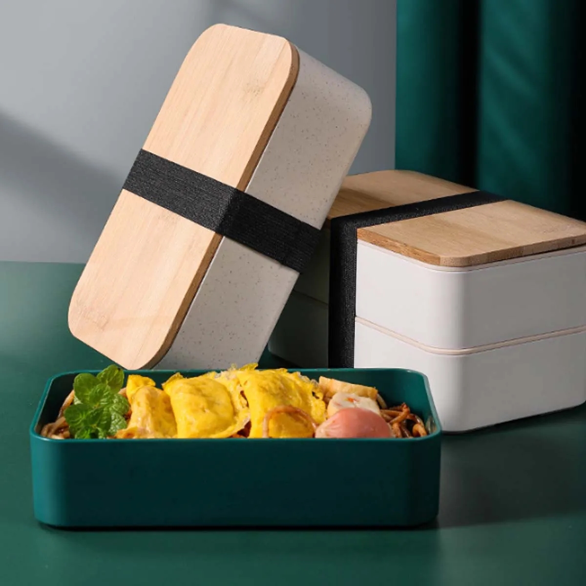 Custom Wood Bento Lunch Box Set (W/ Fork, Spoon Knife) 5