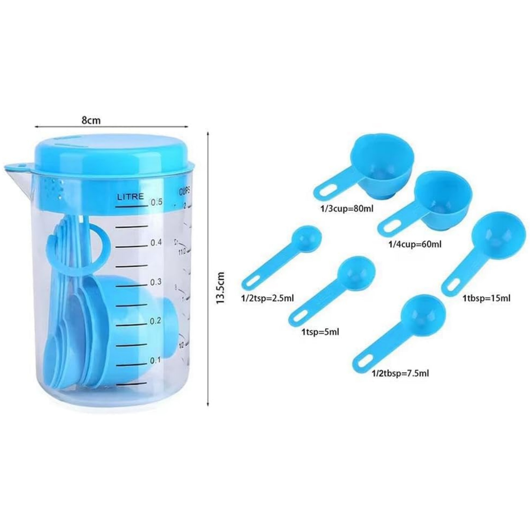 Kitchen Tools Plastic Measuring Spoon and Cup Set 3
