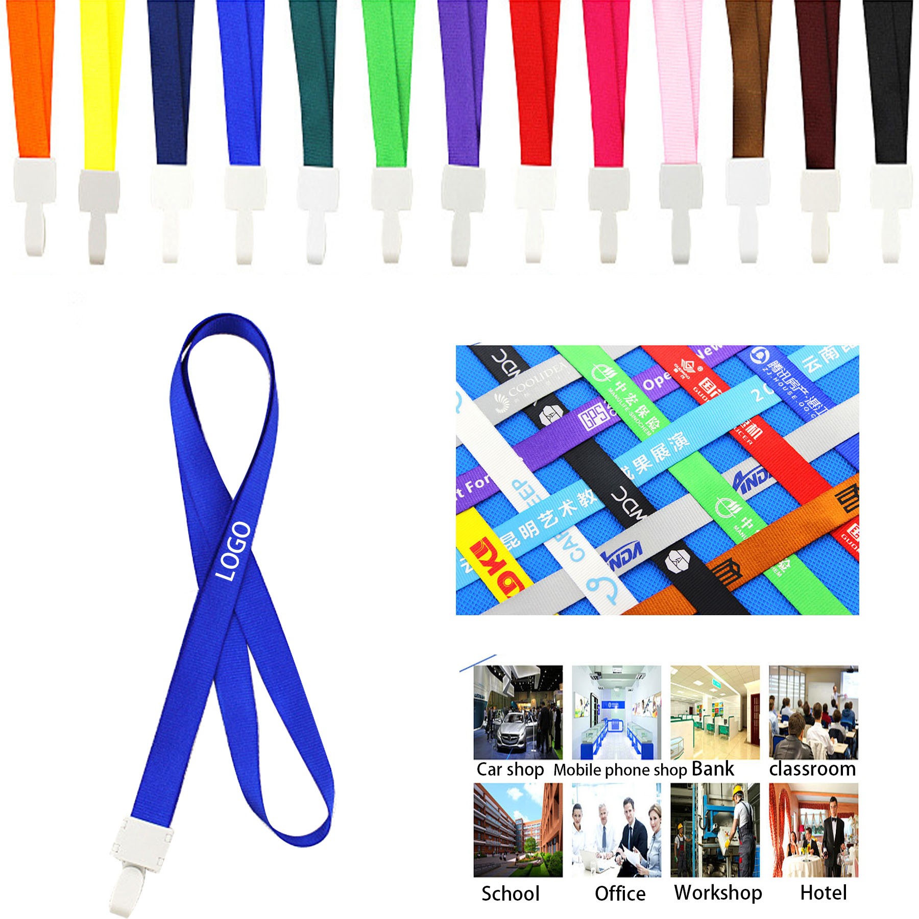 Silk screened Flat Lanyard