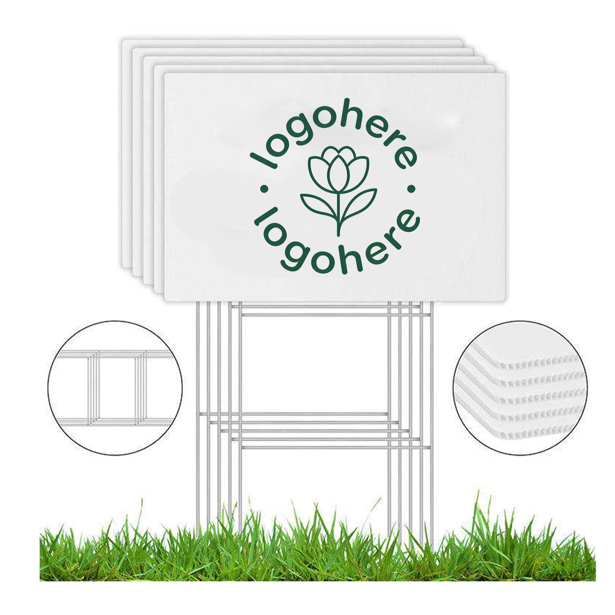 MOQ 20 Personalized Lawn Signs 2