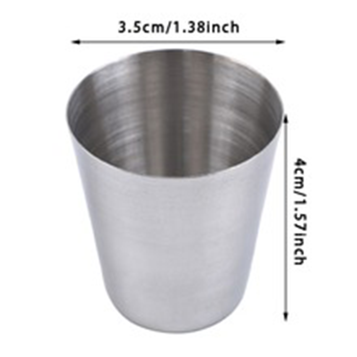 4pcs 1Oz Stainless Steel Shot Cups w/ Leather Case 4