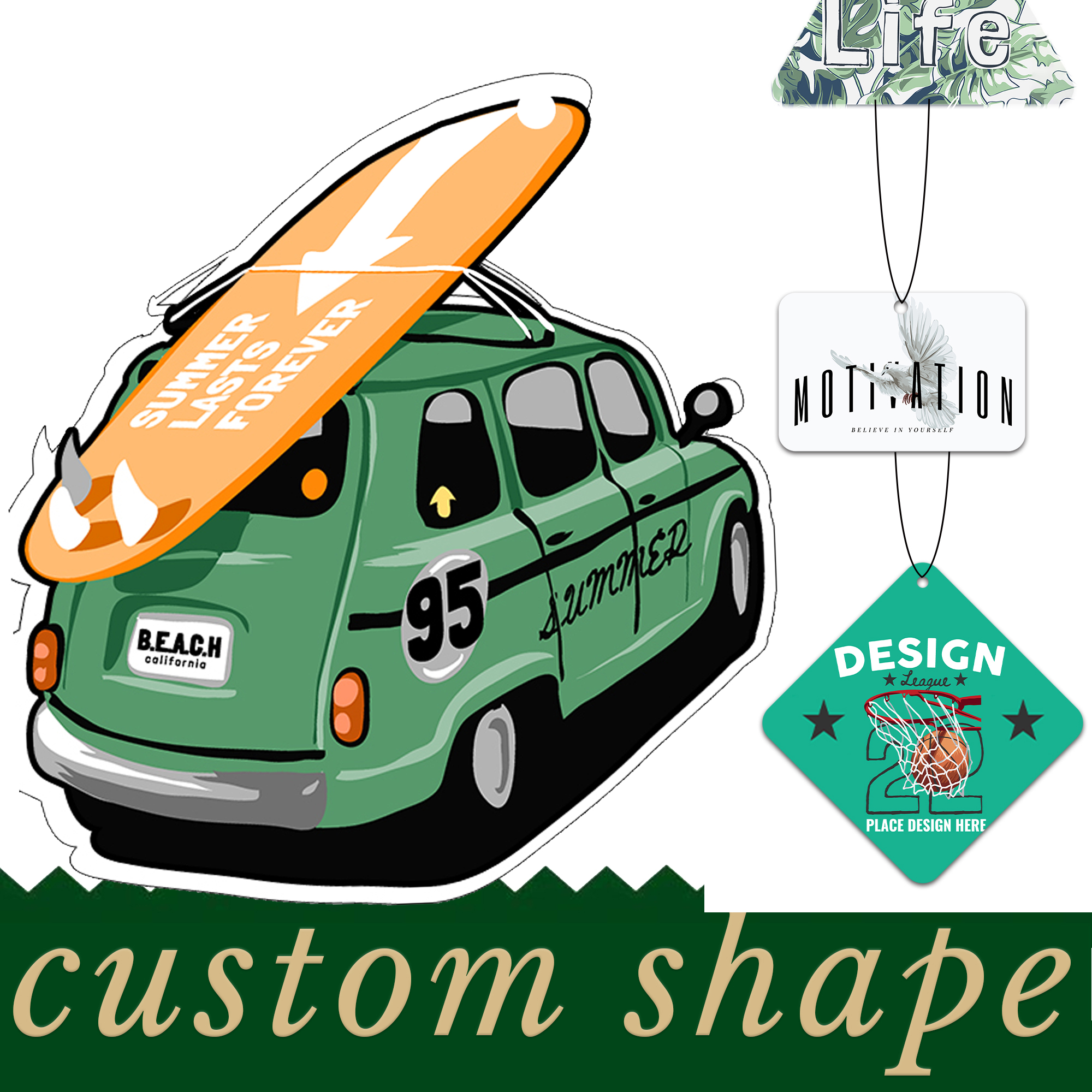 Shape Customized Car Air Freshener Long-Lasting Scent 3