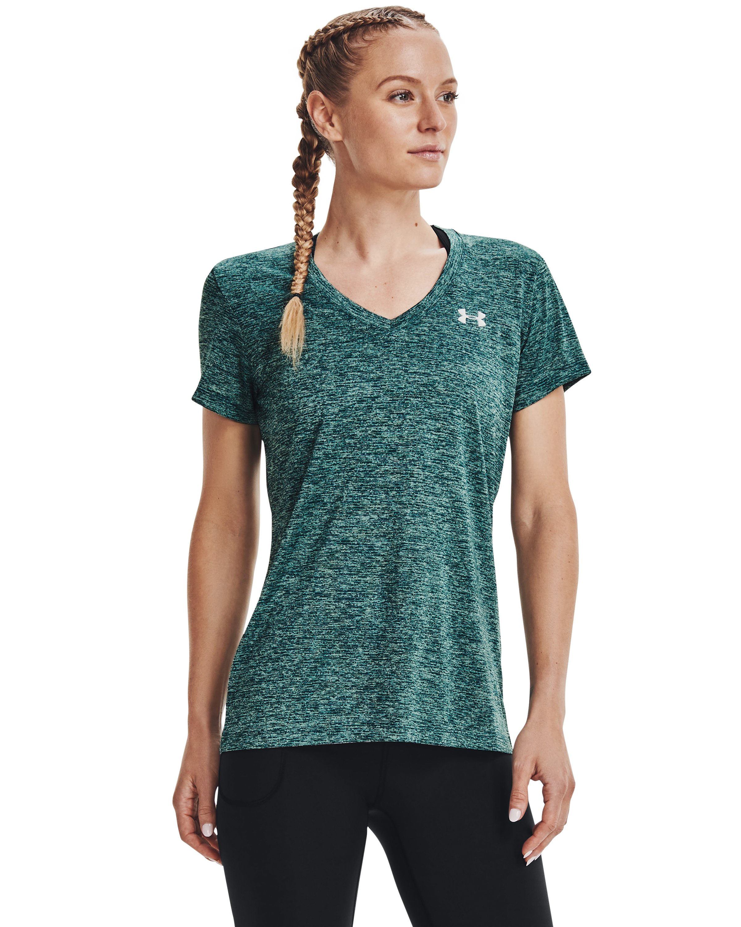 UA Tech Twist Women's V-Neck Short Sleeve 60