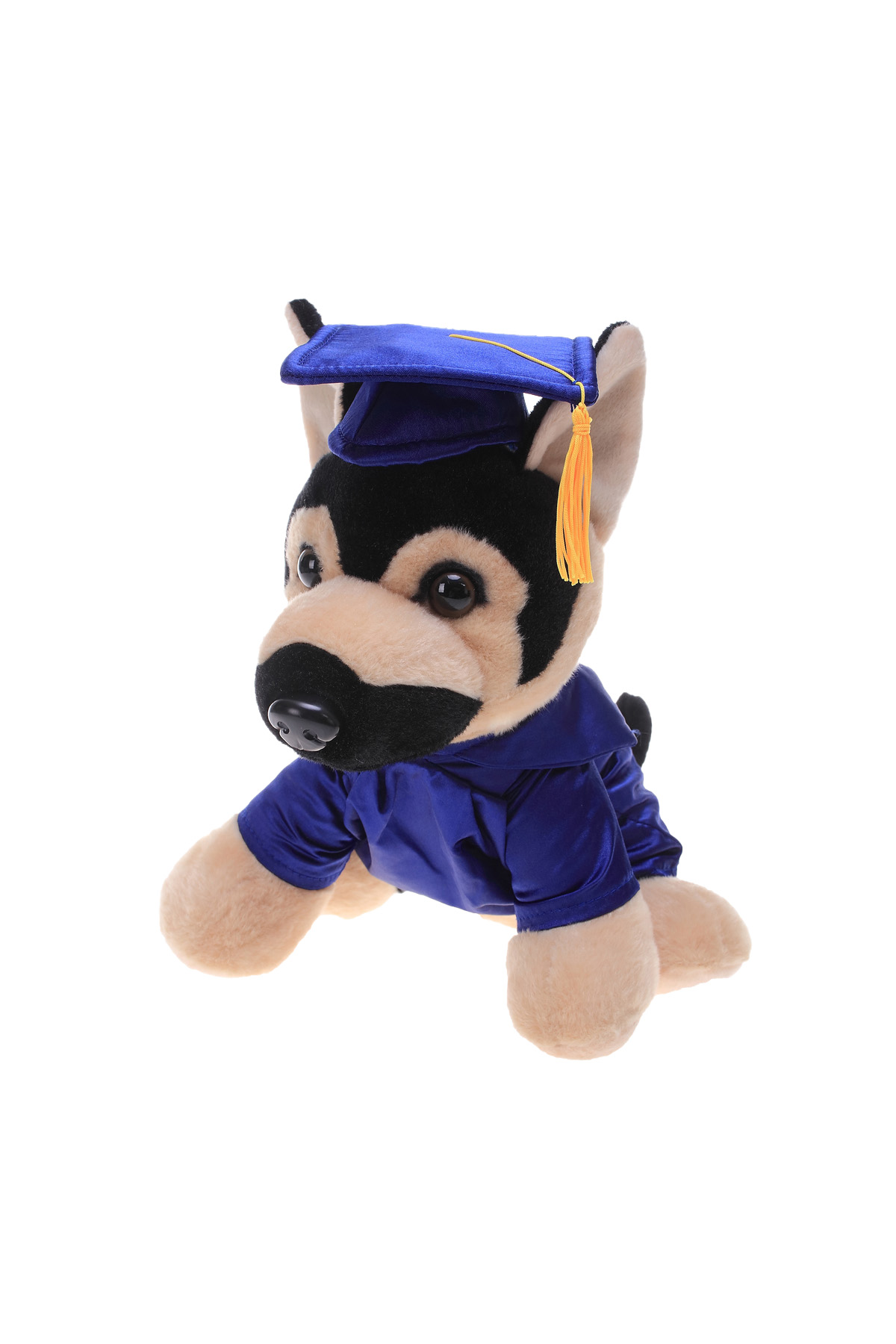 Soft Plush Sitting German Shepard with Graduation Cap & Gown 10