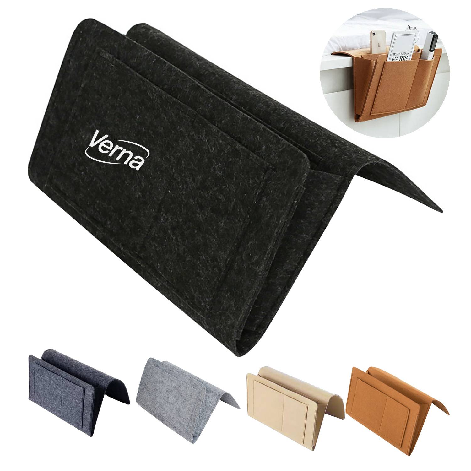 Felt Bedside Hanging Storage Organizer Bag 10