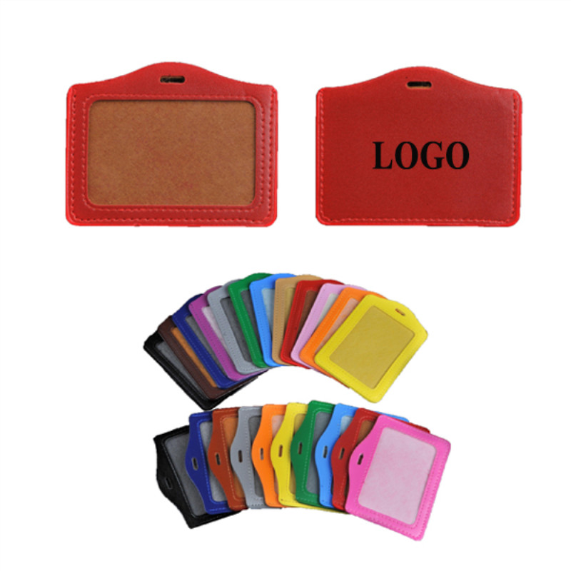 Horizontal Style PU Card Badge Holder 2