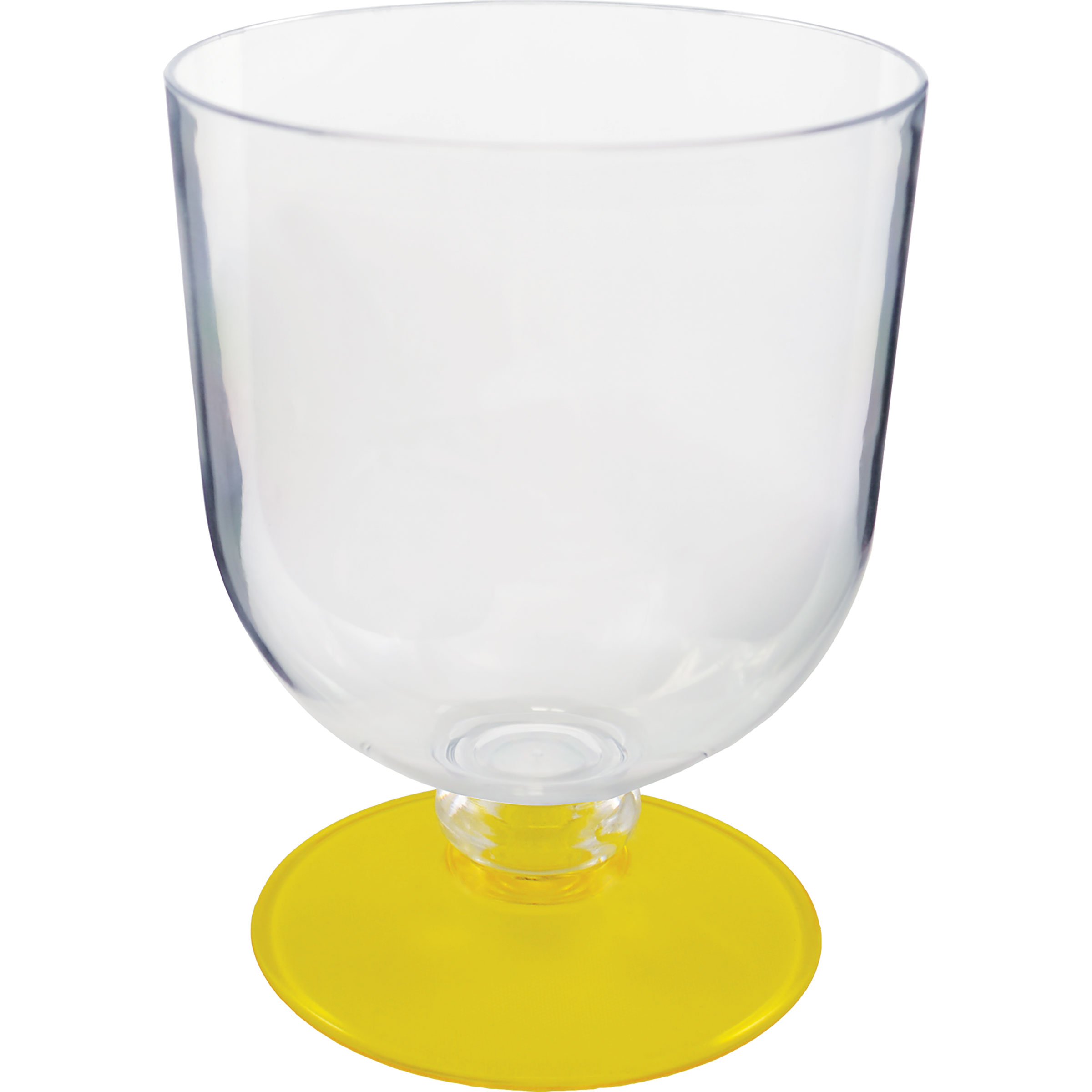14oz Short Stem Plastic Wine Goblet with Your Choice of Base Color 10