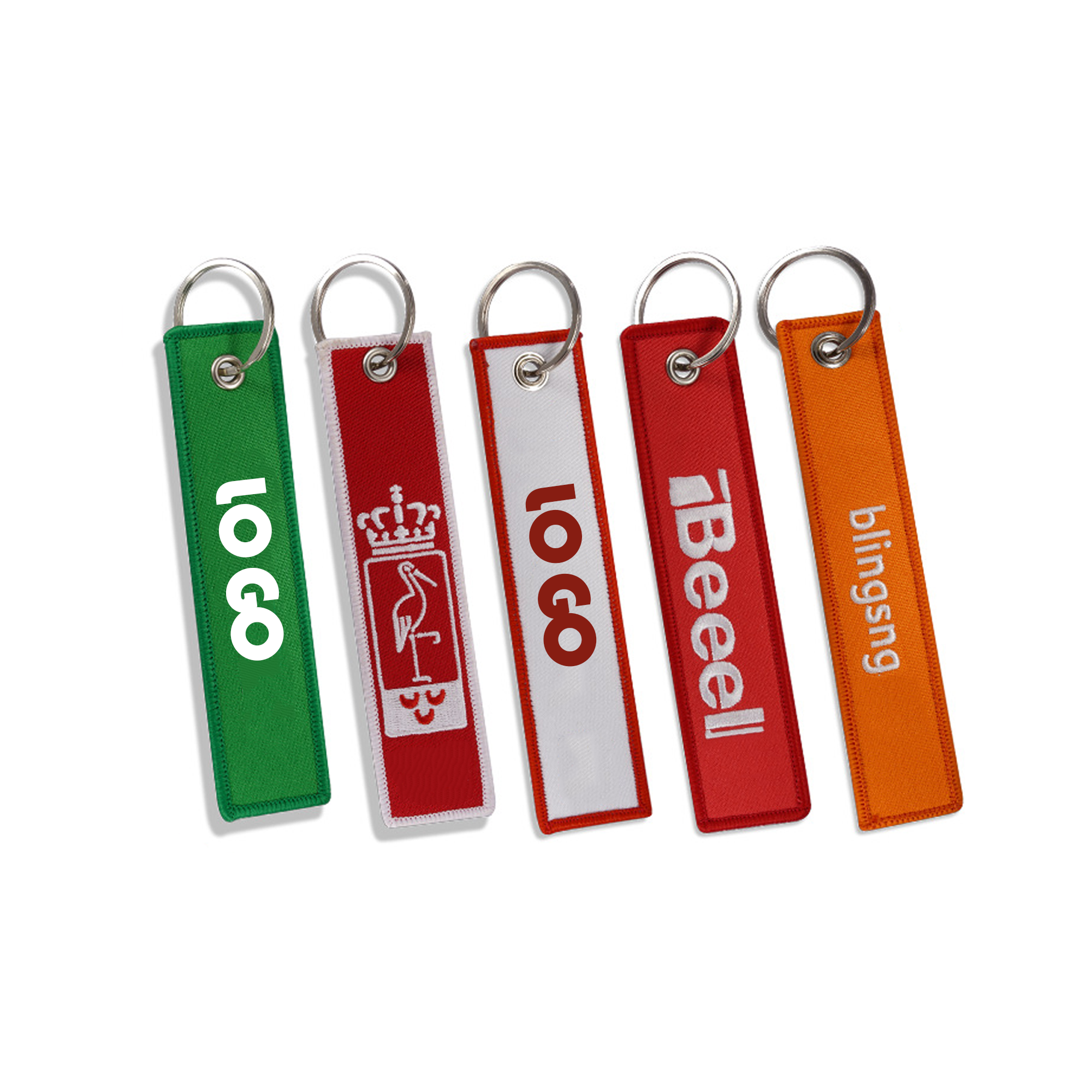 Small Woven Label Keychain 2