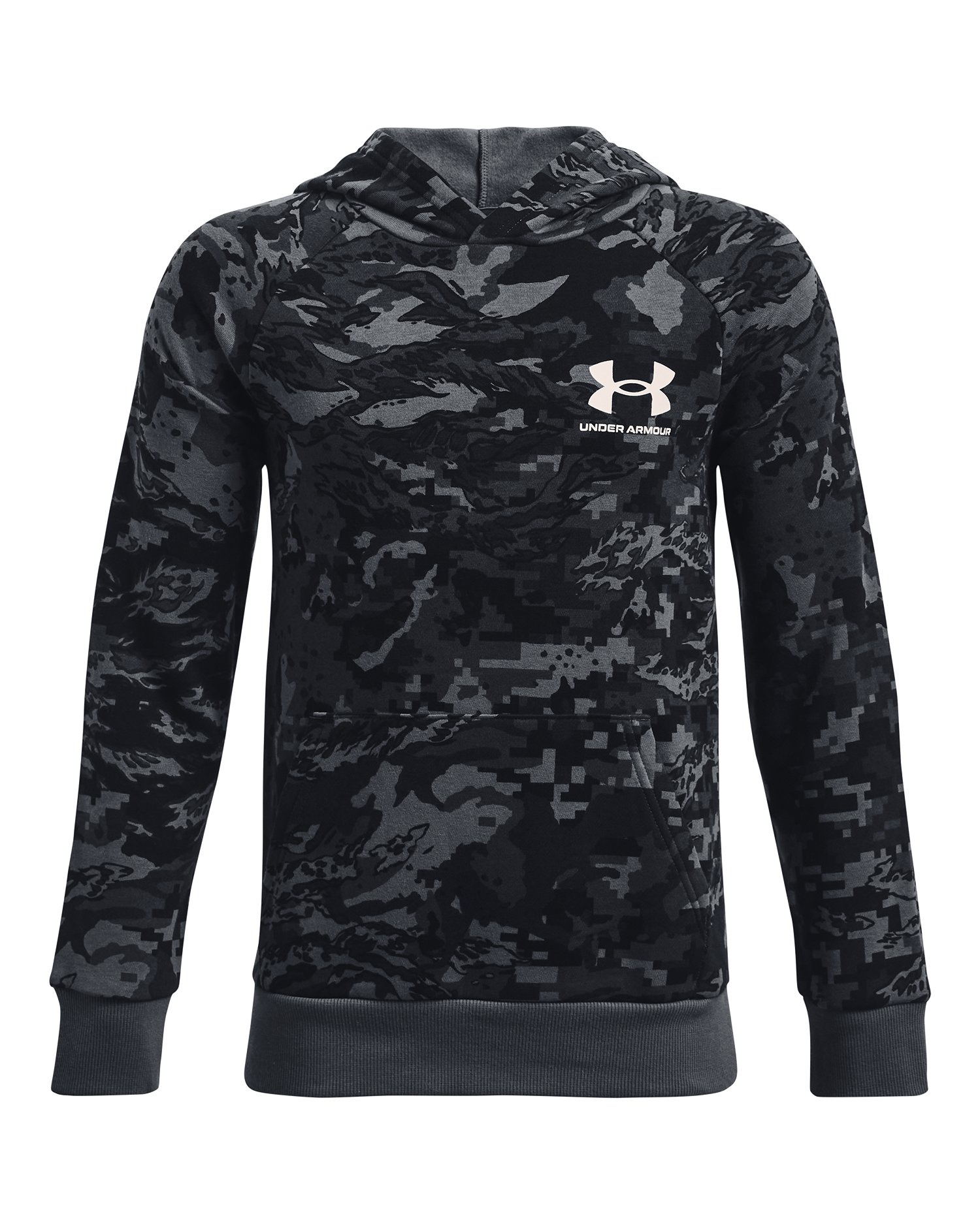 UA Rival Fleece ABC Camo Boys' Hoodie, custom hoodie or sweatshirt with logo imprint 7
