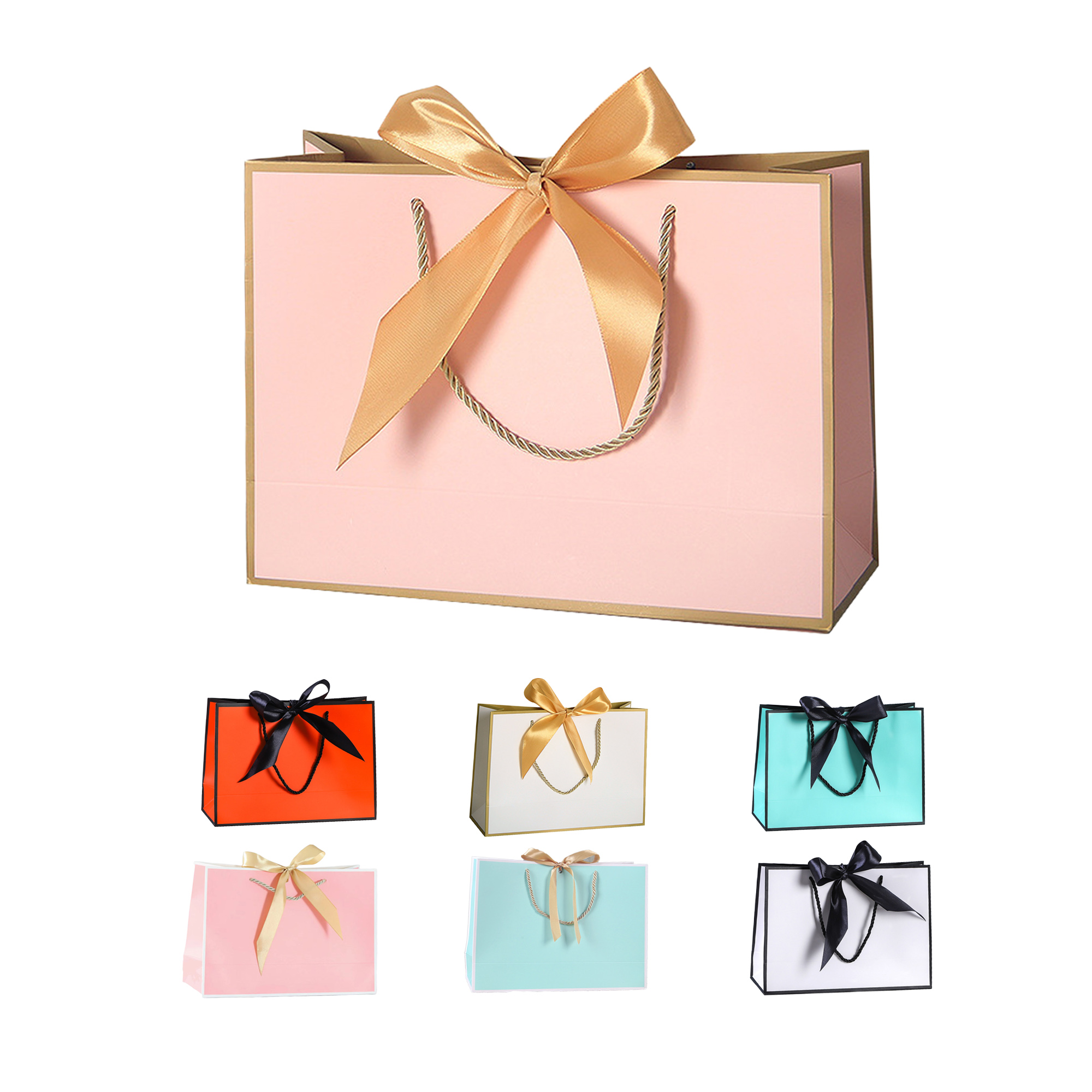 Elegant Gift Bags For Holiday With Bow Ribbon 1