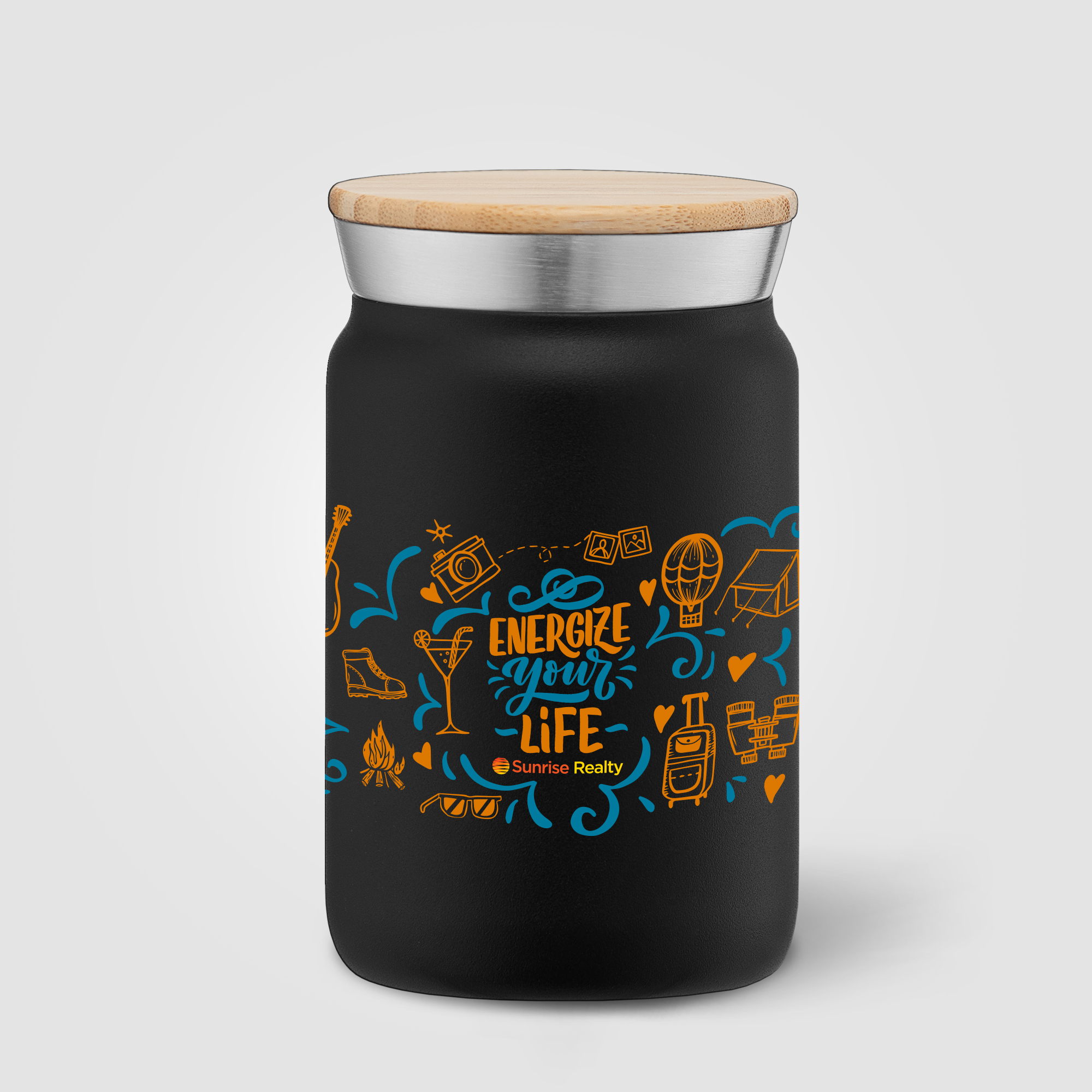 Nordic - 9 oz. Double Wall Copper-Lined Stainless Steel Tumbler with Bamboo Lid 16