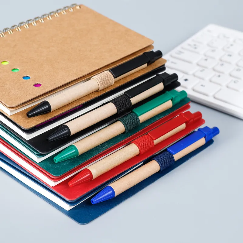 Spiral Journal w/Sticky Notes & pens in holder 2