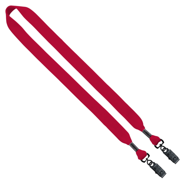 3/4" Cotton Double Bulldog Clip Lanyard 9