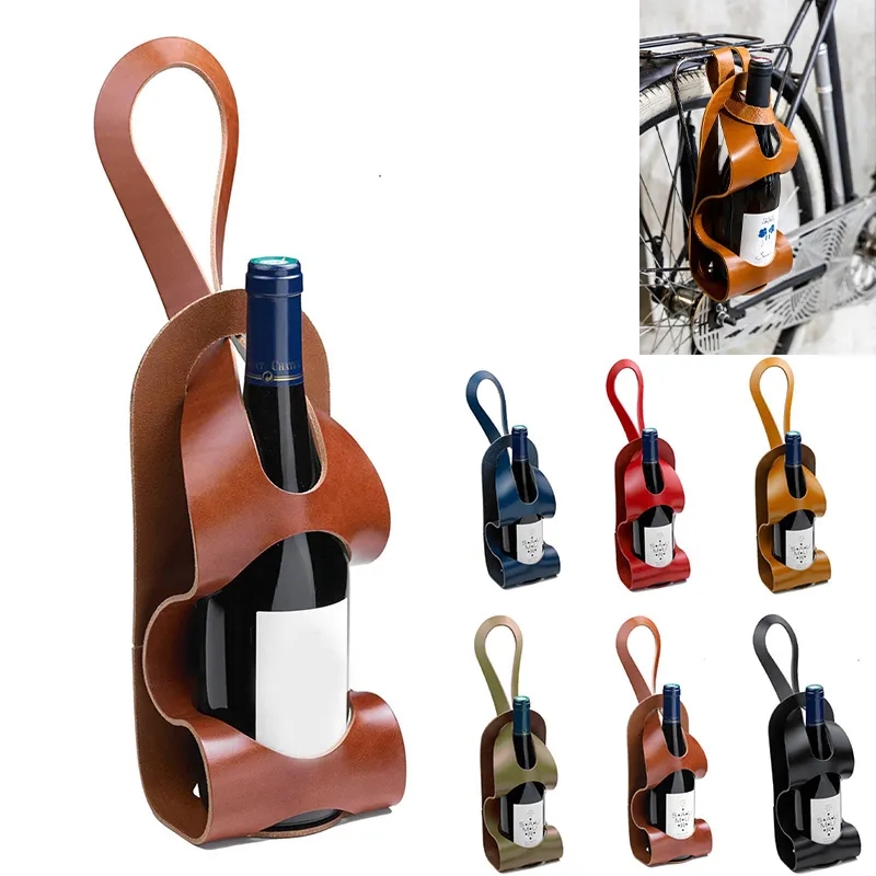 PU Leather Wine Sleeve Holder 2