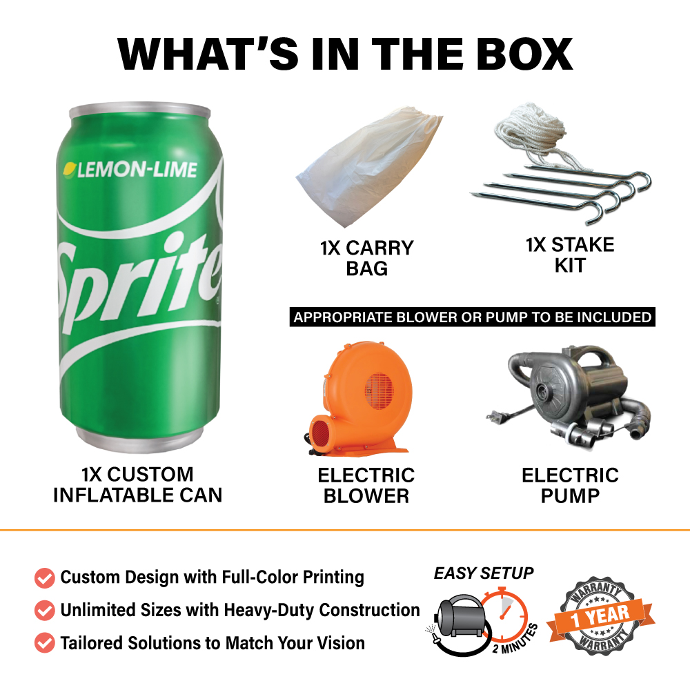 Custom Inflatable Can 6' / 8' / 10' / 15' / 20'