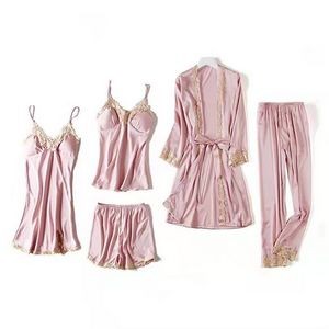 5 Pieces Pijamas Woman Pajamas Set For Women 3
