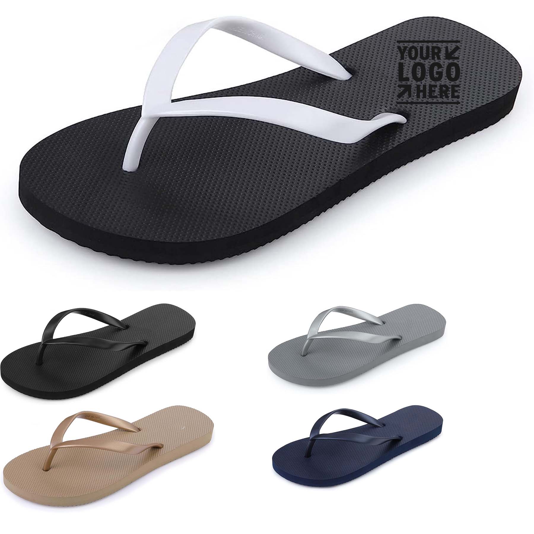 Women Beach Rubber Shower Shoes Basic Thong Sandal 2