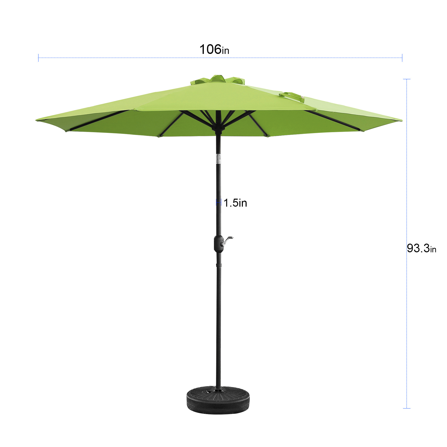 9' Full-Color Market Umbrella - Crank Lift & Tilt Function 3
