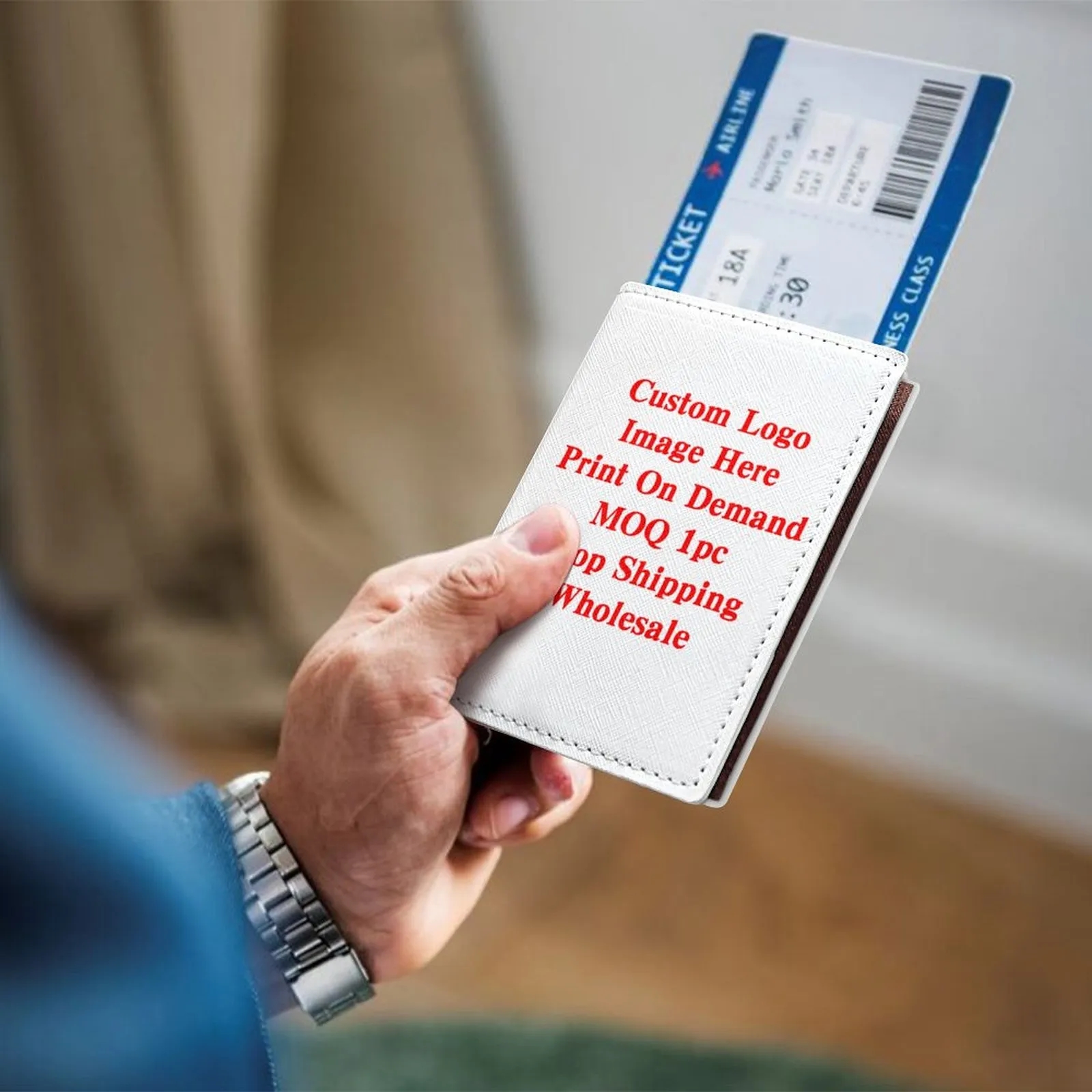 Luxury RFID Passport Holder Personalized for Frequent Flyers and Business Travel 1