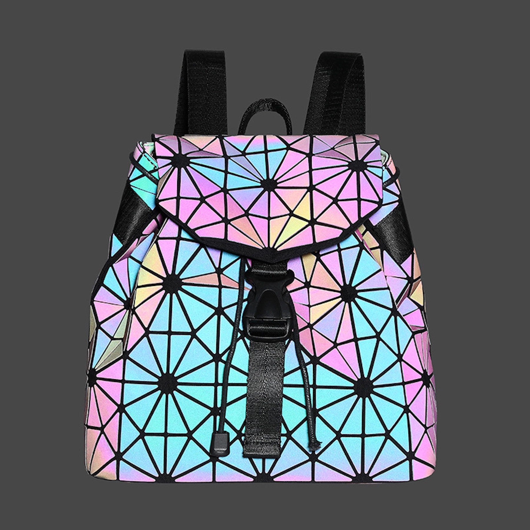 Women Men Geometric Luminous Purse Flash Travel Shoulder 1