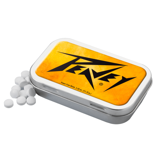 3 3/4" x 2 3/8" Large Rectangular Hinged Tin with Mints 1