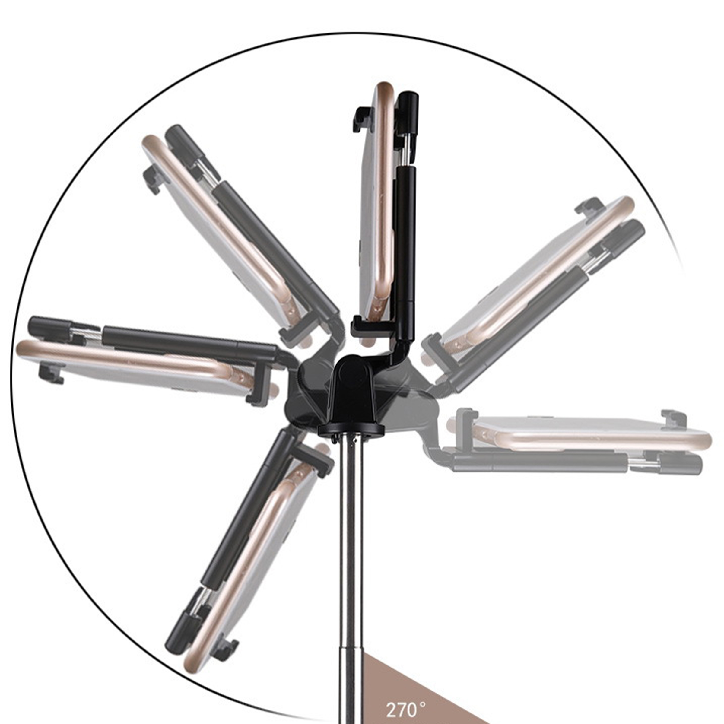 Stainless Steel Scalable Wireless Remote Control Selfie Stick 4