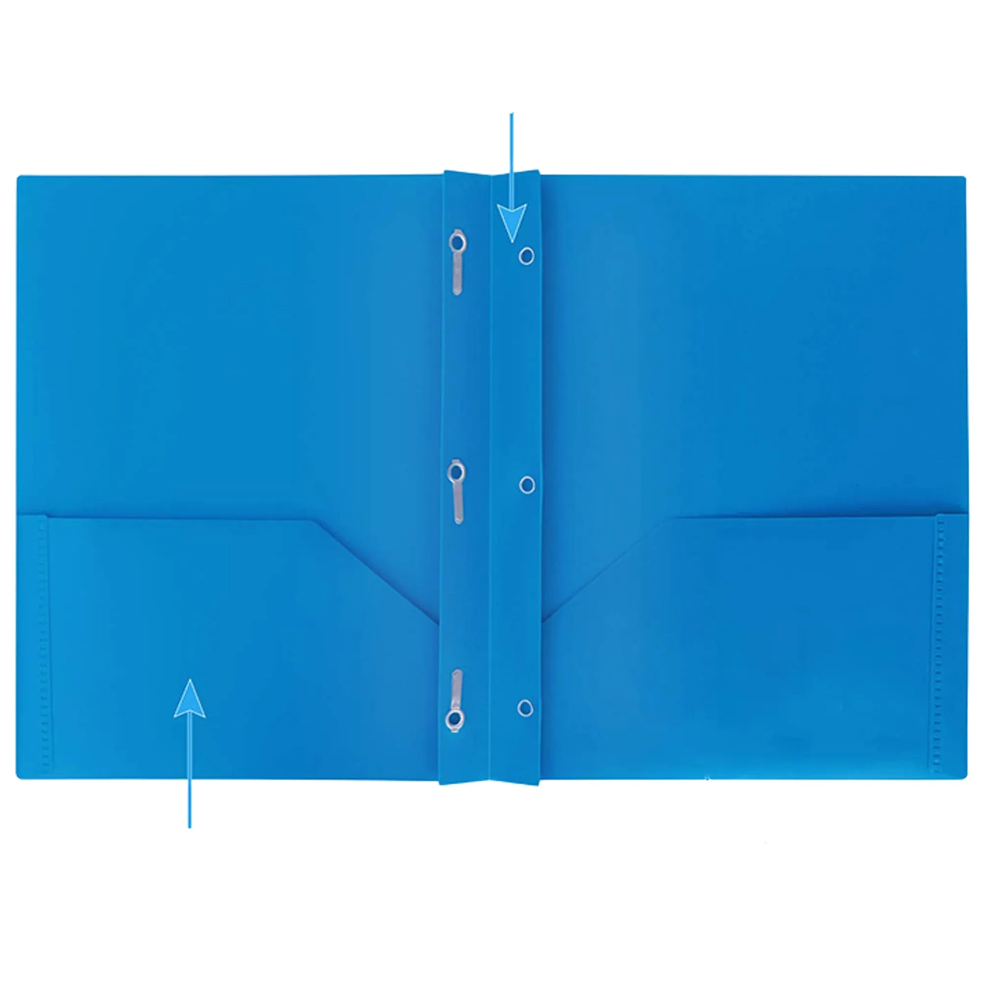 Plastic File 3 Hole Punch Folders with 2 Pockets(A4 Size) 6