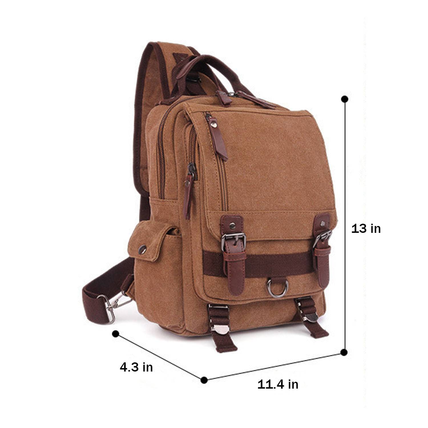 Large Capacity Canvas Crossbody Backpack for Business Travel 11