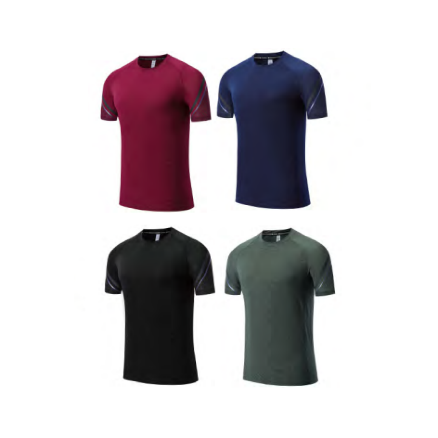 Men's Running Short Sleeve T-Shirt - Stock Style 6 2