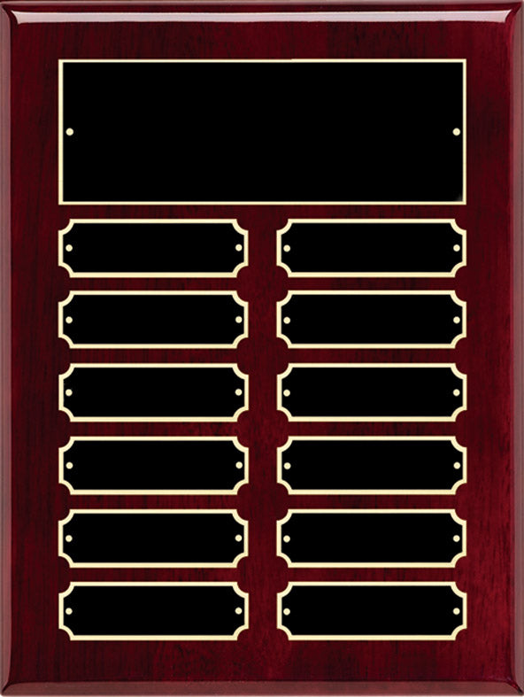 9"X12" Rosewood Perpetual With 12 Black Plates 2