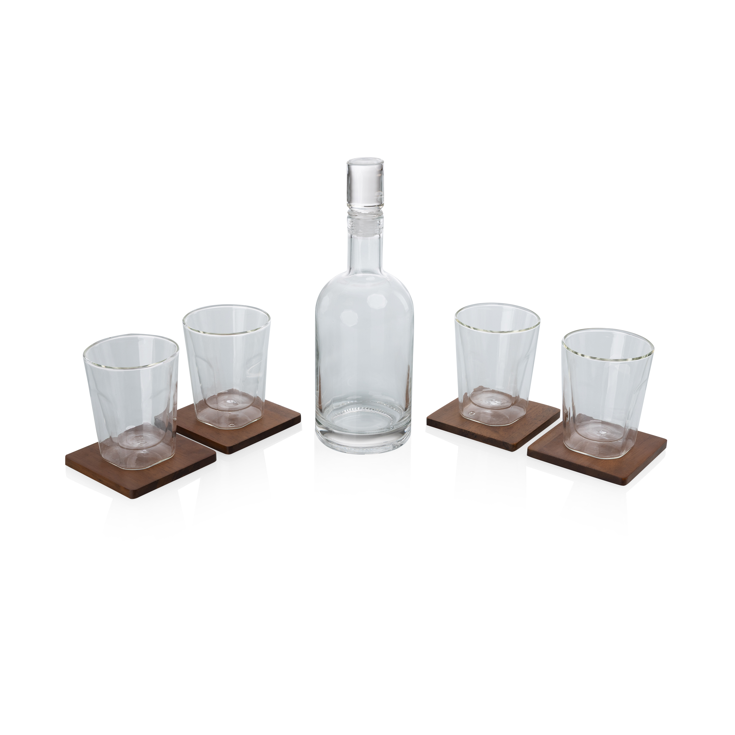 Ambassador Whiskey Box with Decanter and 4 Lowball Glasses 4