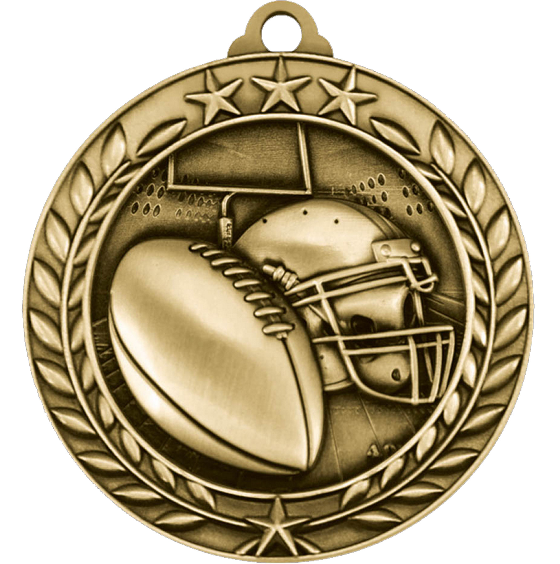 Stock Small Academic & Sports Laurel Medals: Football 5