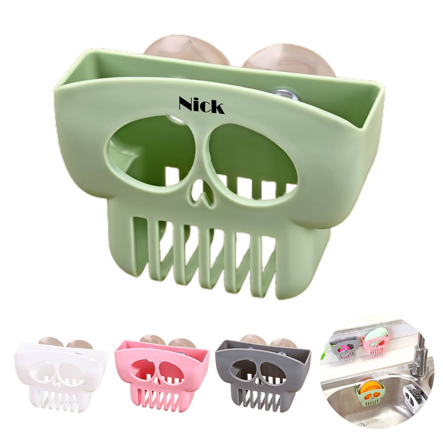 Skull Shape Creative Kitchen Rag Holder 3