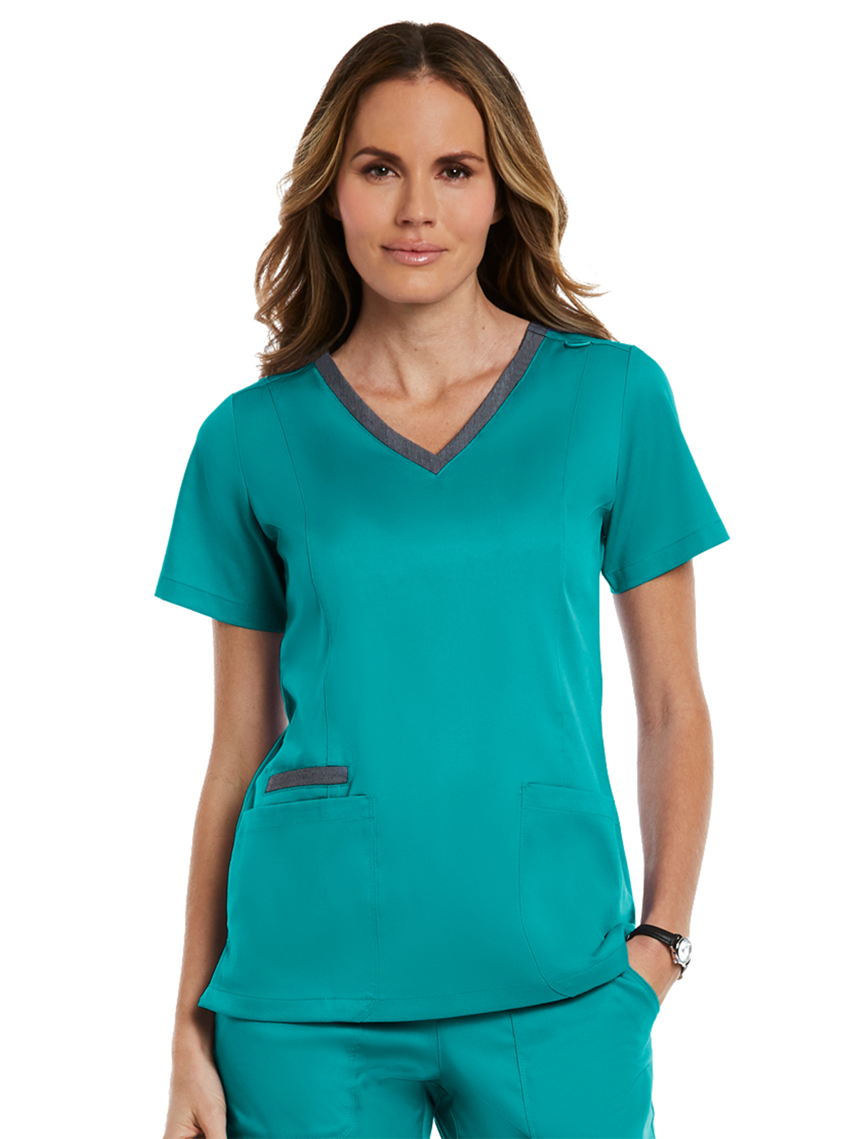 Maevn - Matrix - Women's Three-Pocket Heather Neck Band Top 42