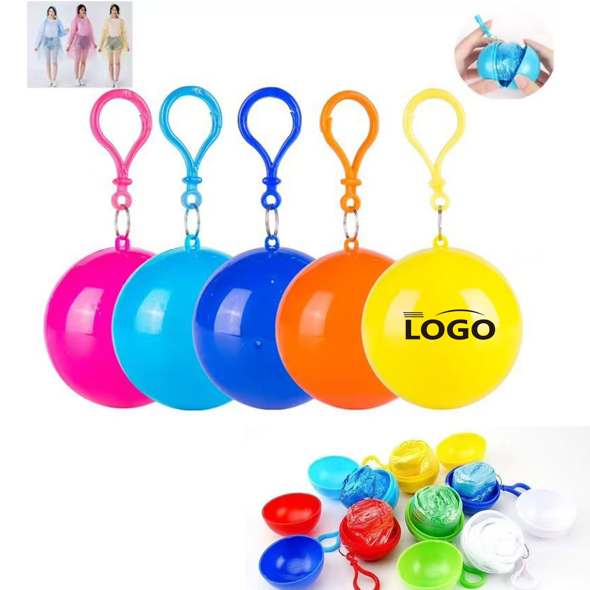 Disposable Ball Shaped Portable Raincoat 2