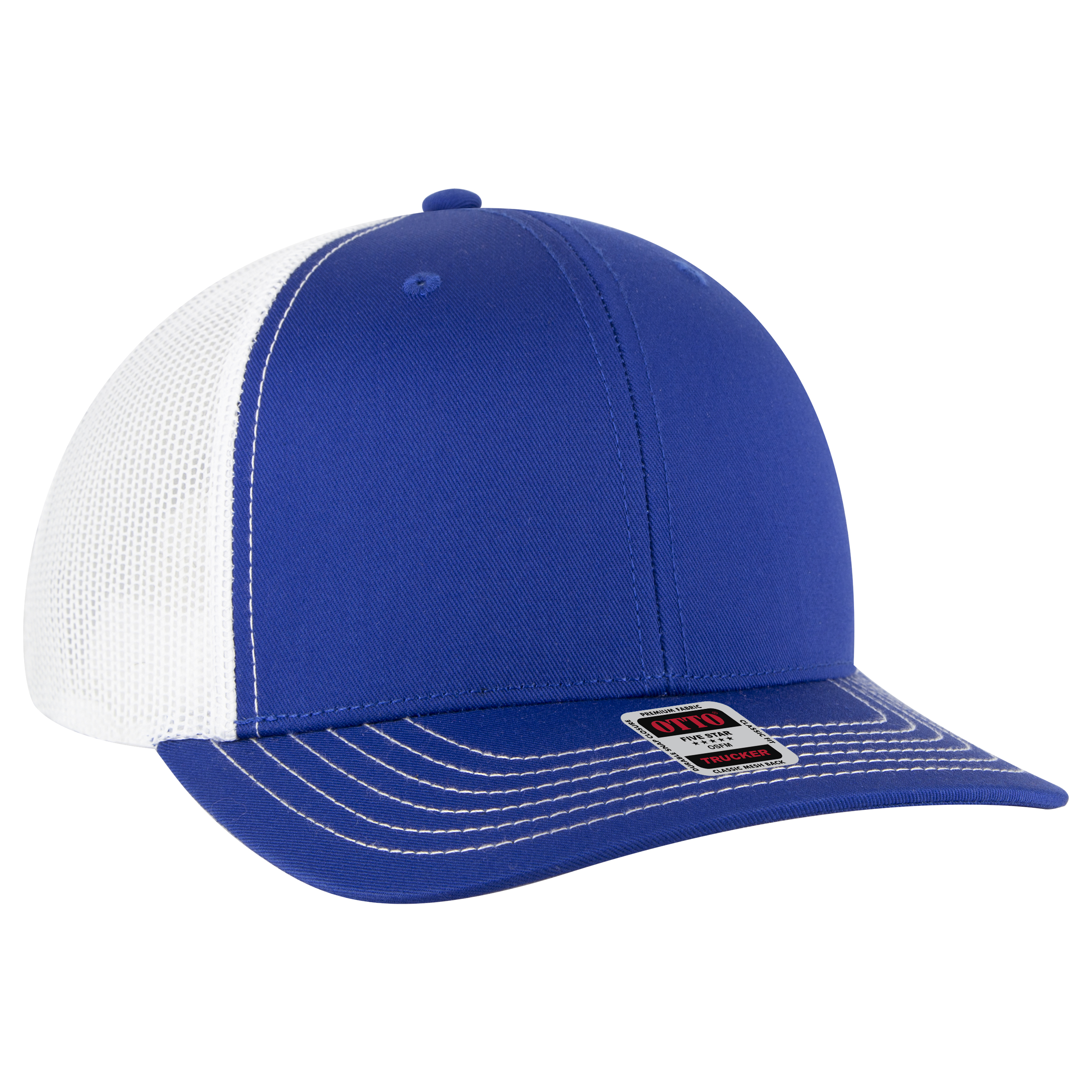 OTTO CAP® 6 Panel Mid Profile Mesh Back Trucker Hat 66