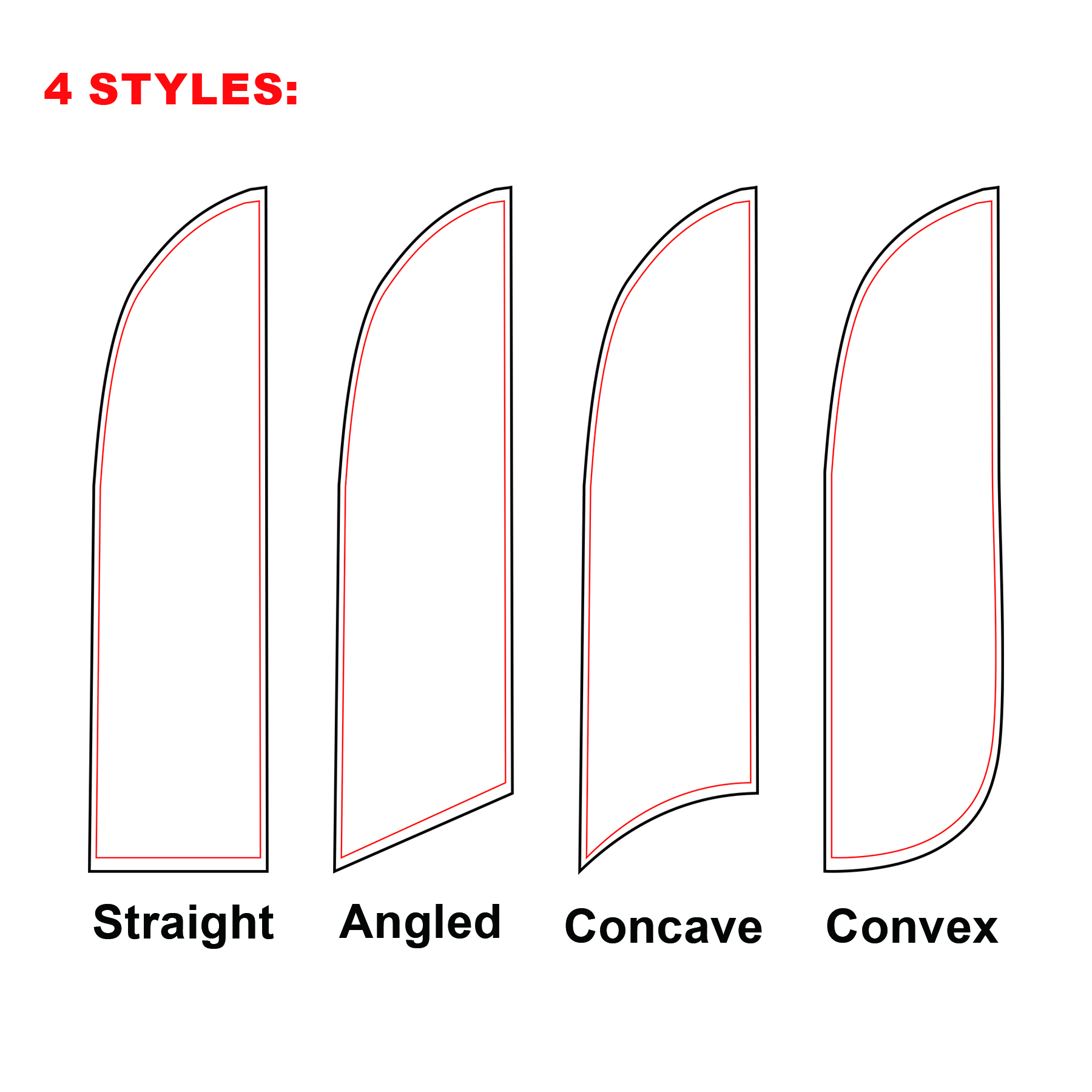 9' Feather Flag Kit- Double Sided W/Spike Base 1