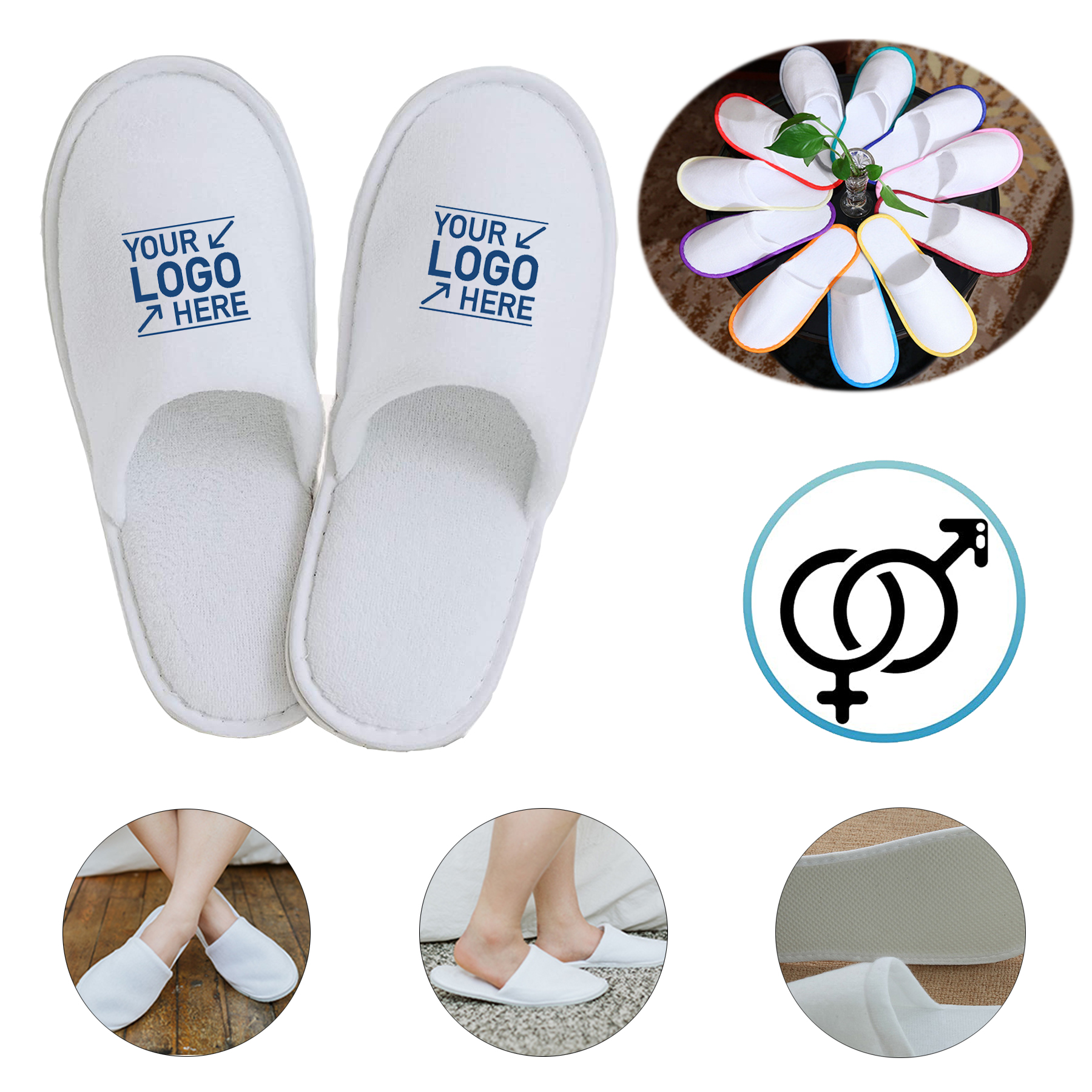 Custom Disposable Travel Hotel Slippers 2