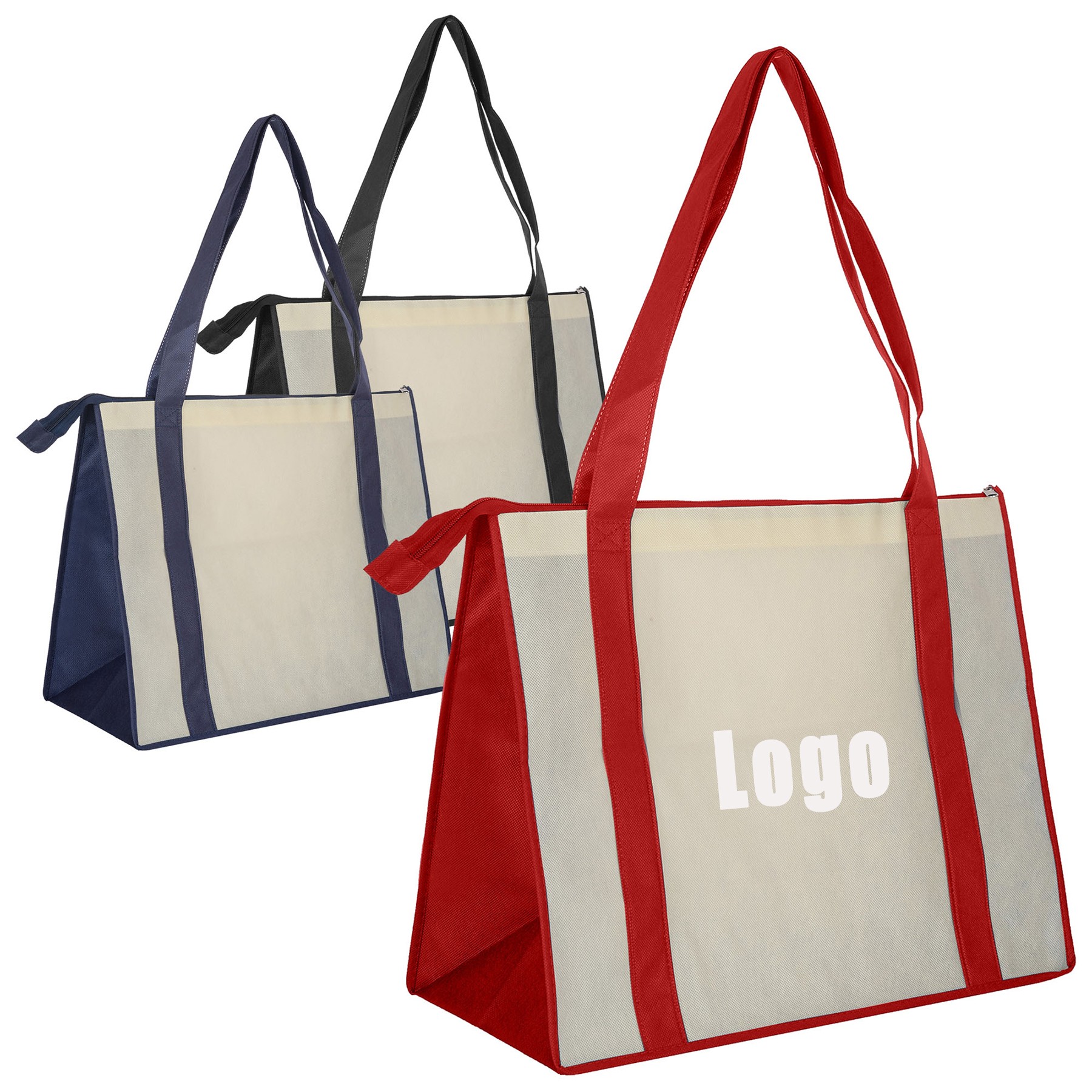 Non Woven Large Zipped Shopping Bag