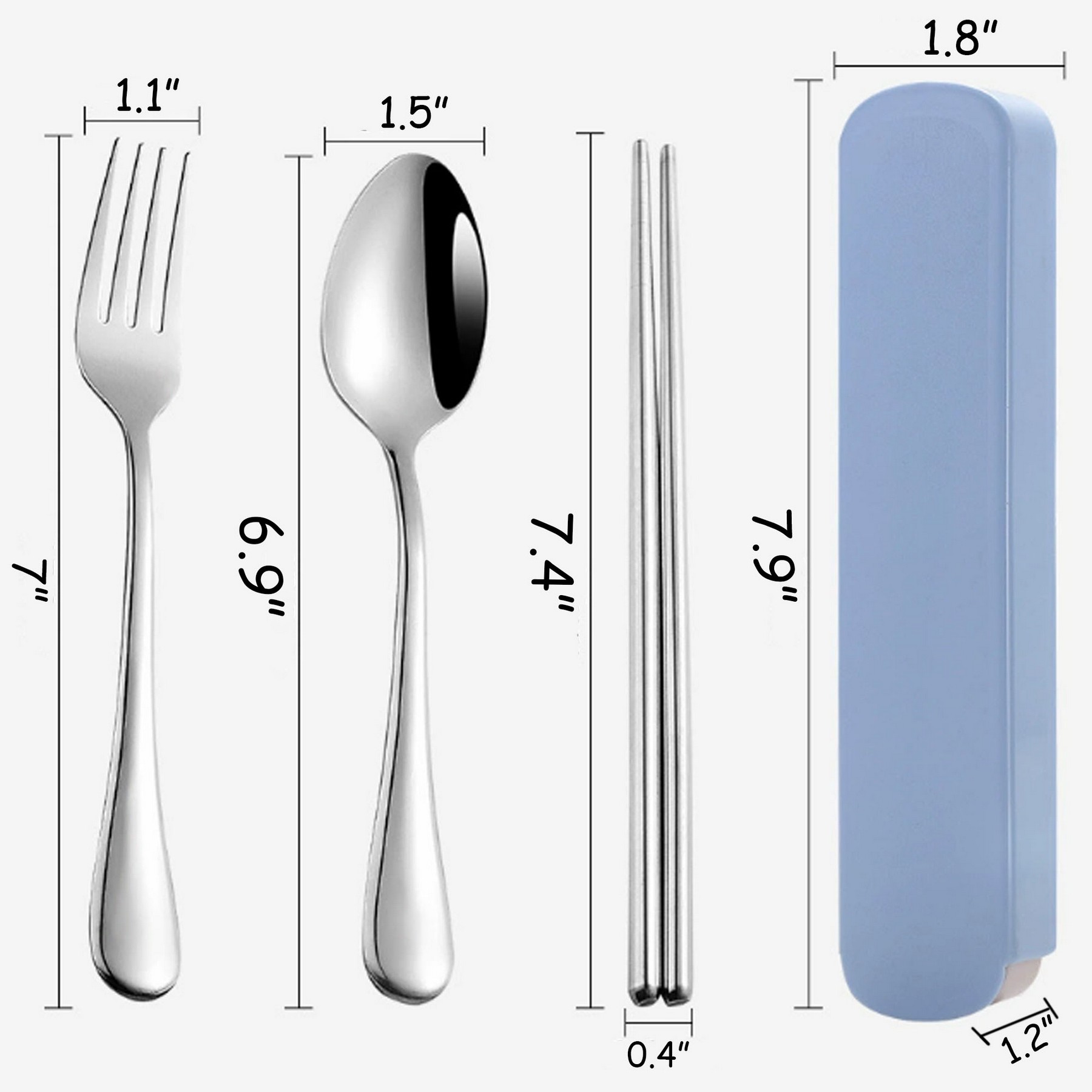 Reusable Portable Stainless Steel Cutlery Set 3