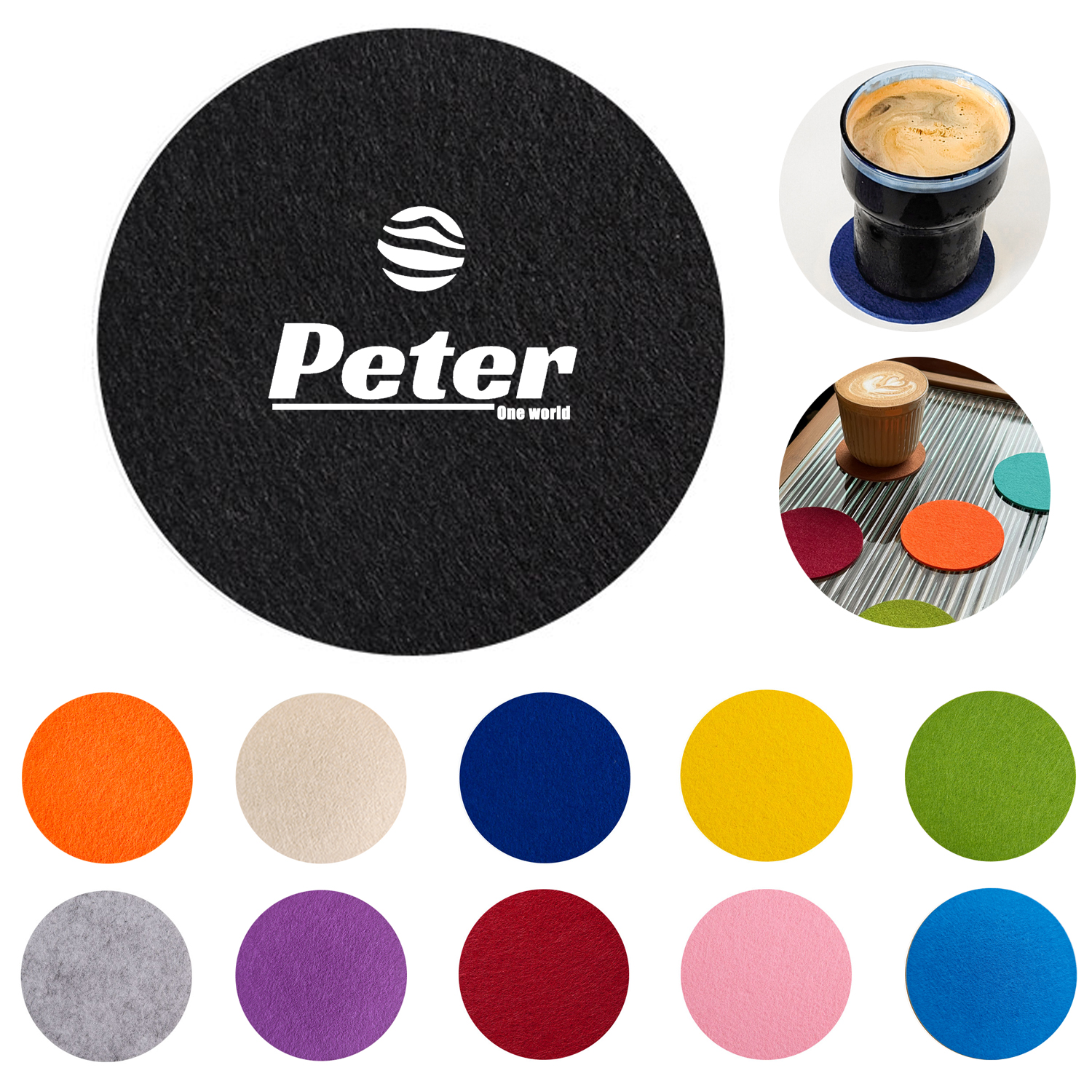 Heat Resistant Round Felt Cup Coaster 15