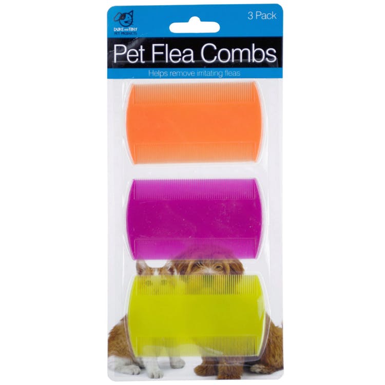 Pet Flea Combs - Orange Yellow Magenta 3 Pack 1