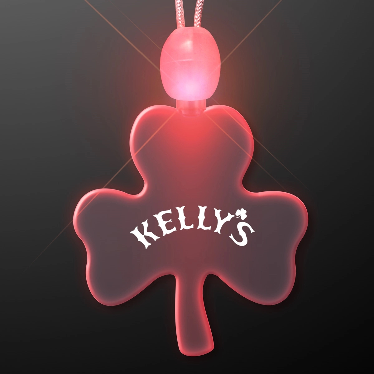 Acrylic Big Shamrock Shape Necklace with LED 6