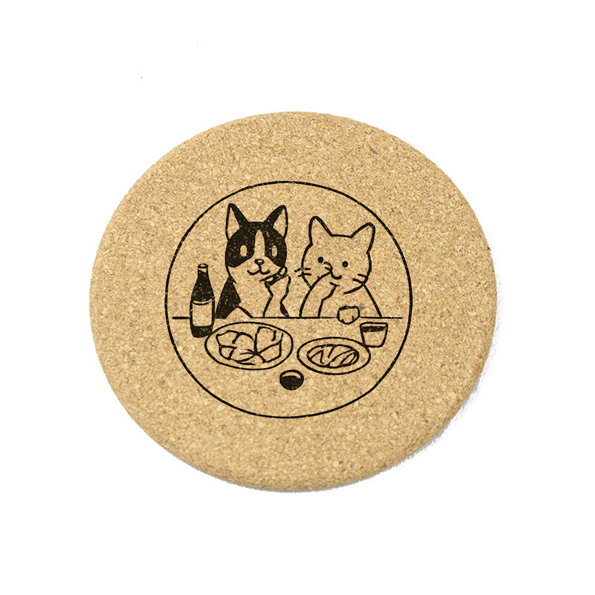3.9" Cork Coaster 2