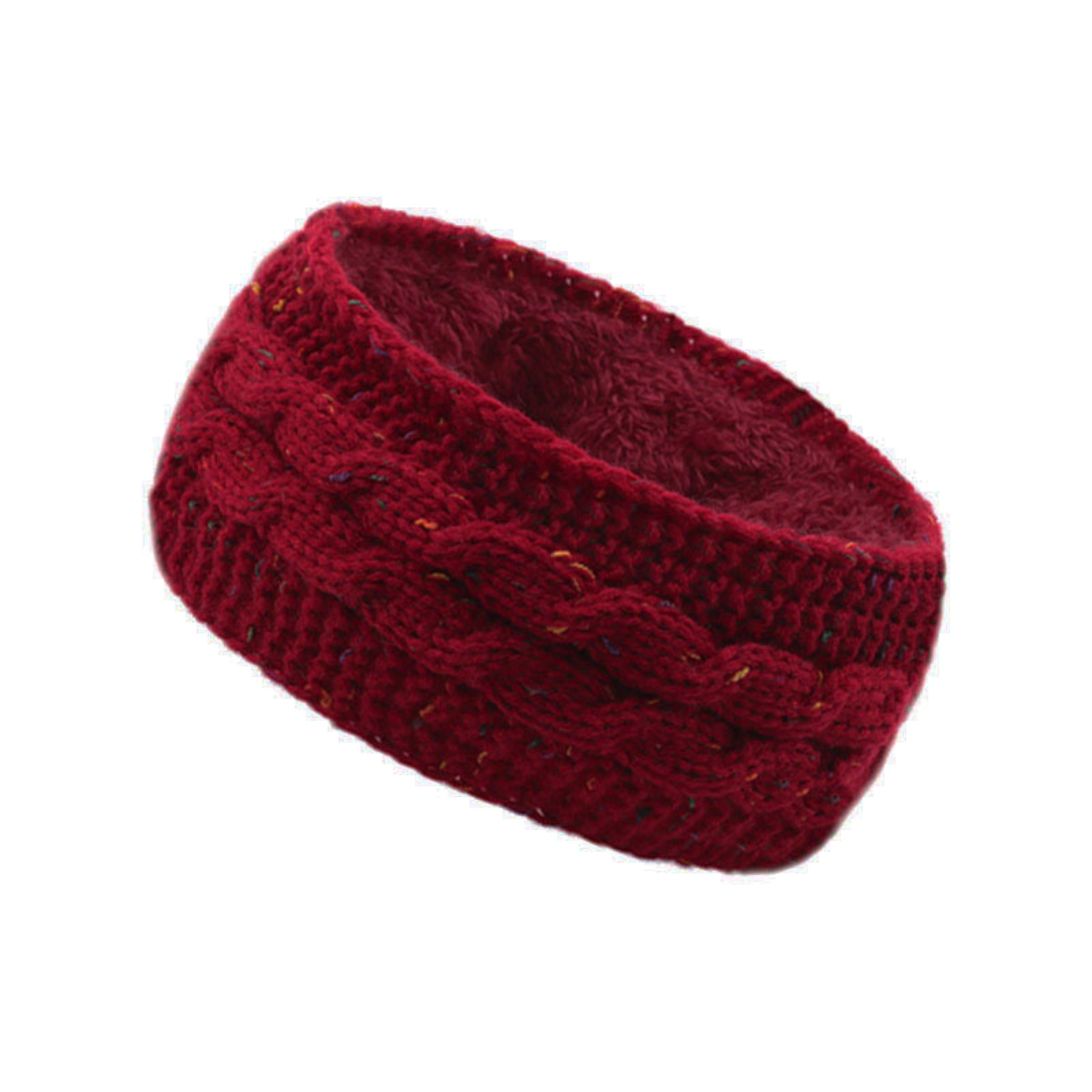 Warm Cable Knit Fleece Ear Band for Cold Weather 14