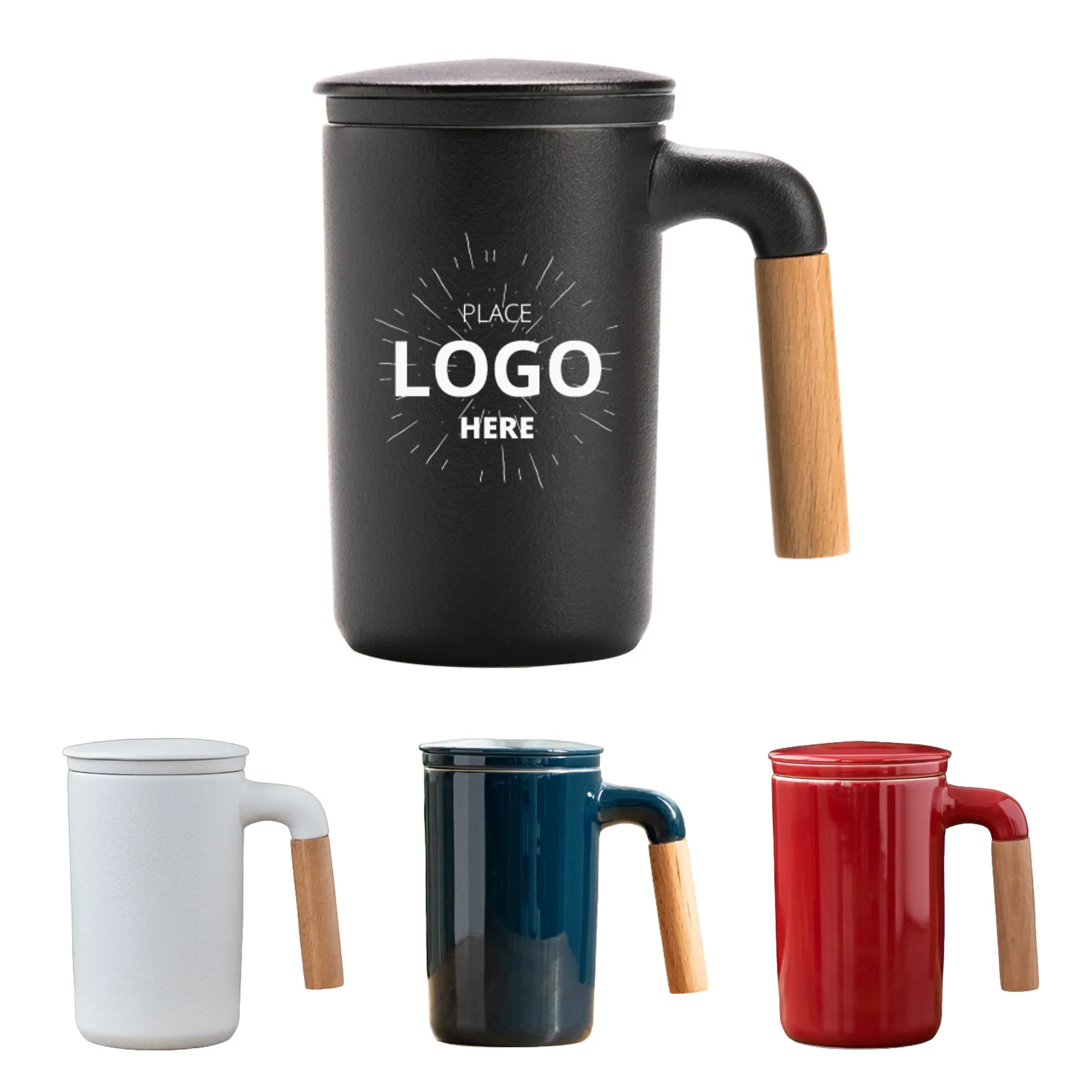 Stoneware Ceramic Mug With Filter 1