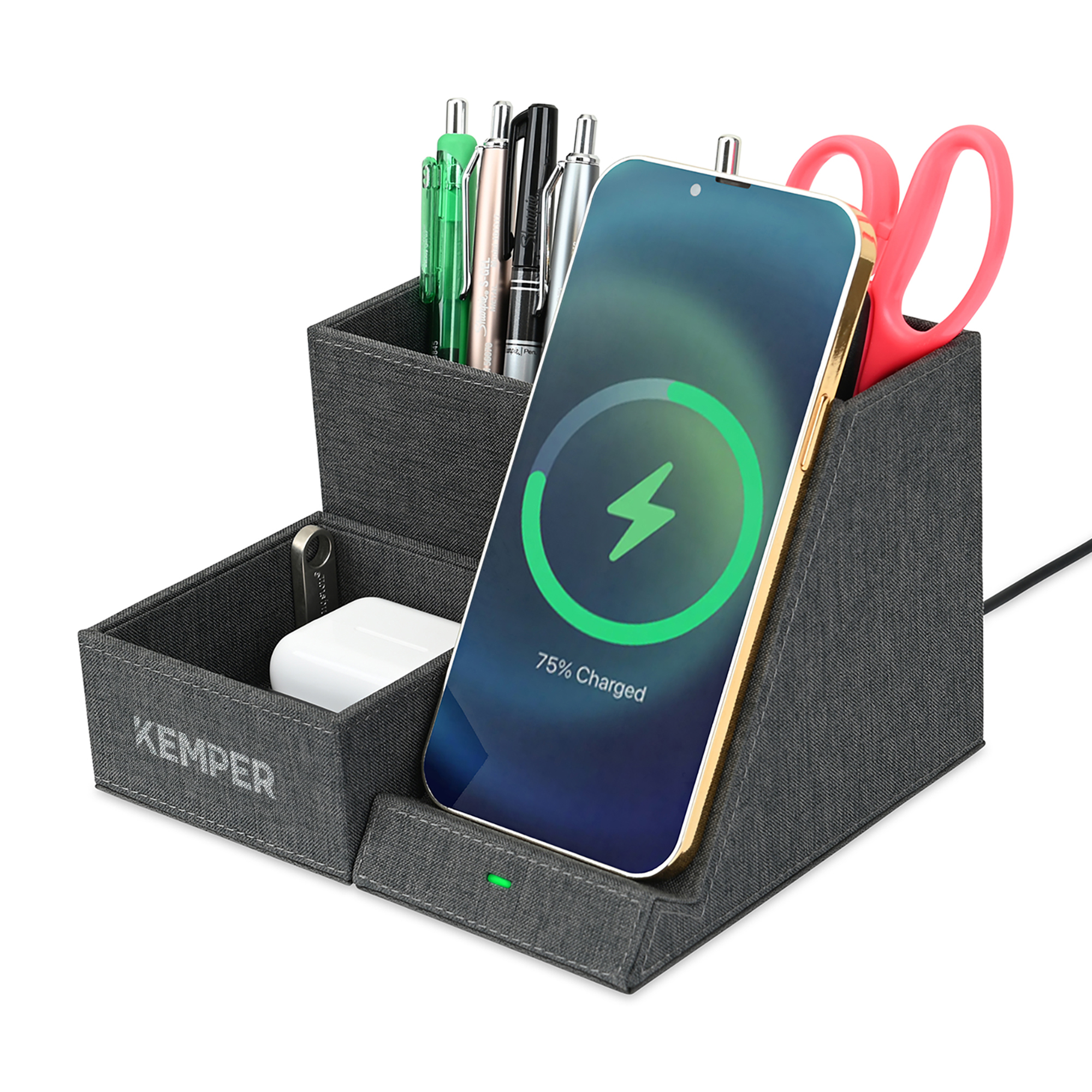 Eden Recycled rPET Wireless Charging Desk Organizer 2
